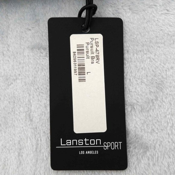 LANSTON SPORT Women's Pursuit Sports Bra Size Large NWT Grey SPF50 - 0159 - Picture 2 of 10